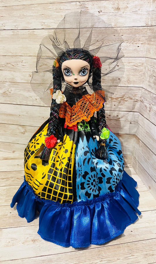 Day of the Dead Frida Kahlo Catrina Doll Catrina de Frida Kahlo Dia de Muertos
