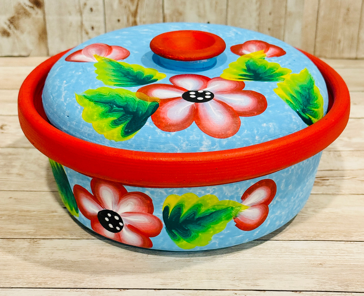 Tortillero oh Cazuela de Barro Mexicano Mexican Terra Cota Tortilla Warmer or Casserole