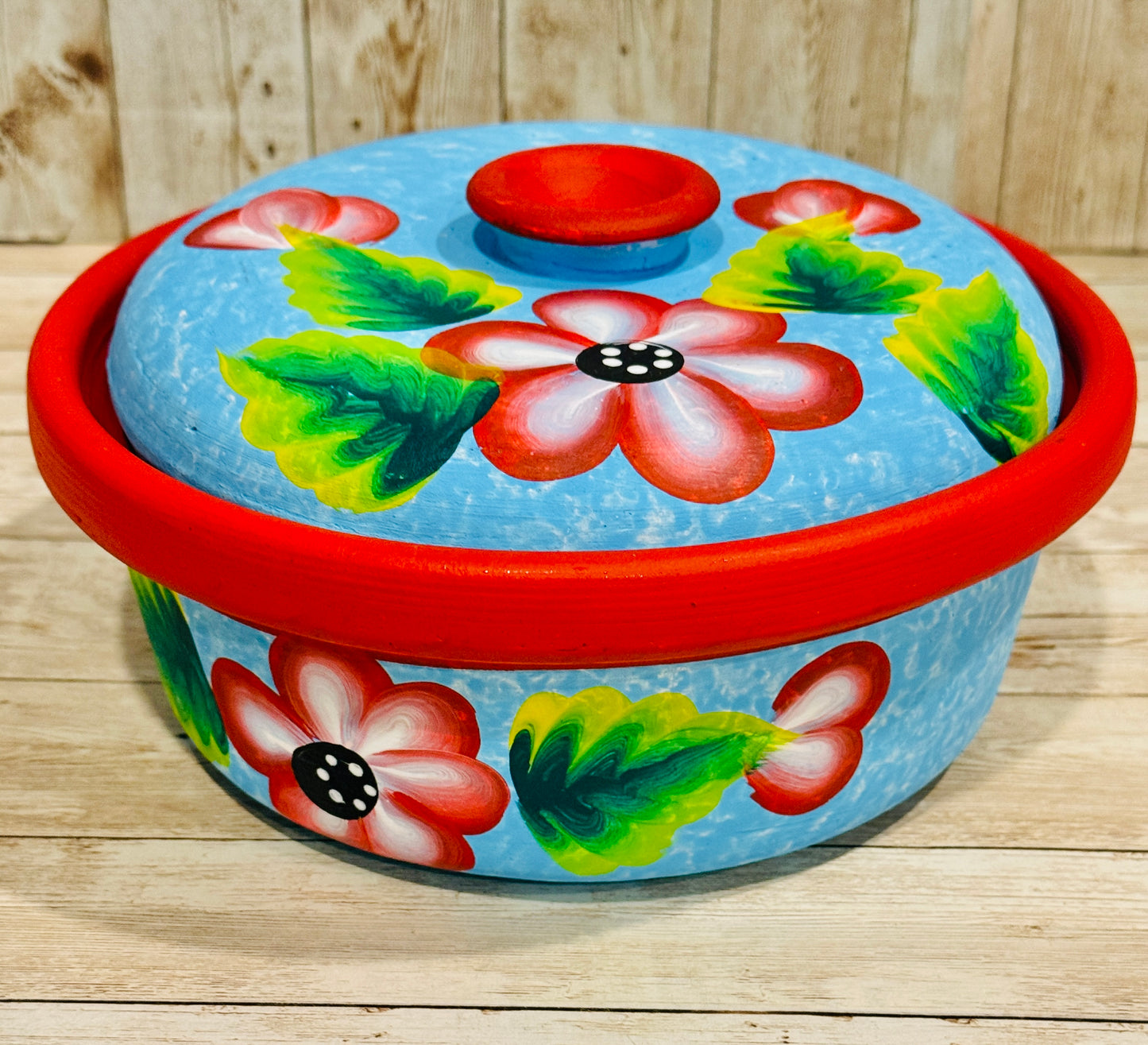 Tortillero oh Cazuela de Barro Mexicano Mexican Terra Cota Tortilla Warmer or Casserole