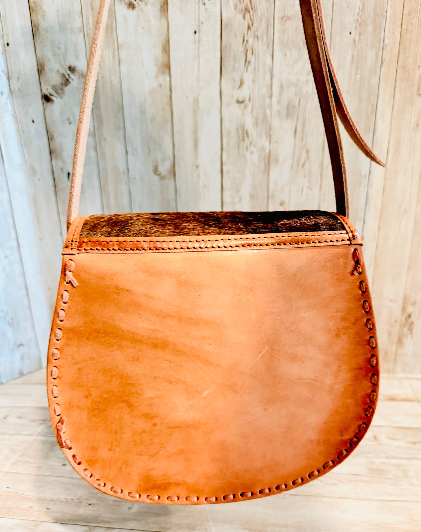 Mexican Leather Cowhide Western Tooled Handbag Bolsa Mexicana de Piel