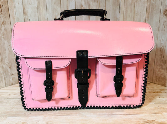 Unisex Leather Handmade Portfolio Leather Business Briefcase Mexican Artesanal Satchel Portafolio Artesanal de Piel de Cuero