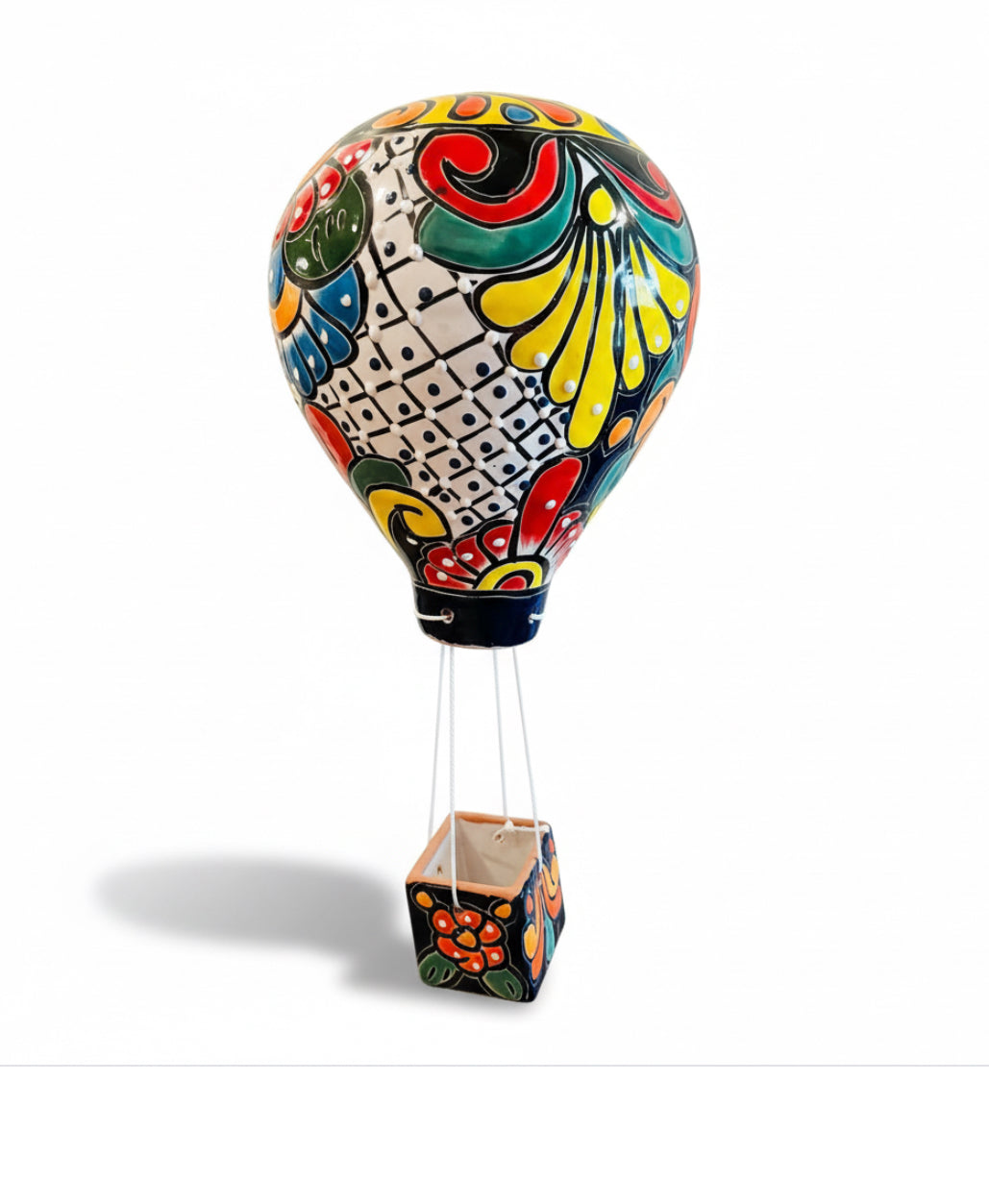 Mexican Talavera Hot Air Ballon Ceramic Hanging Decor Globo Aerostático Mexicano de Talavera Globo de Aire