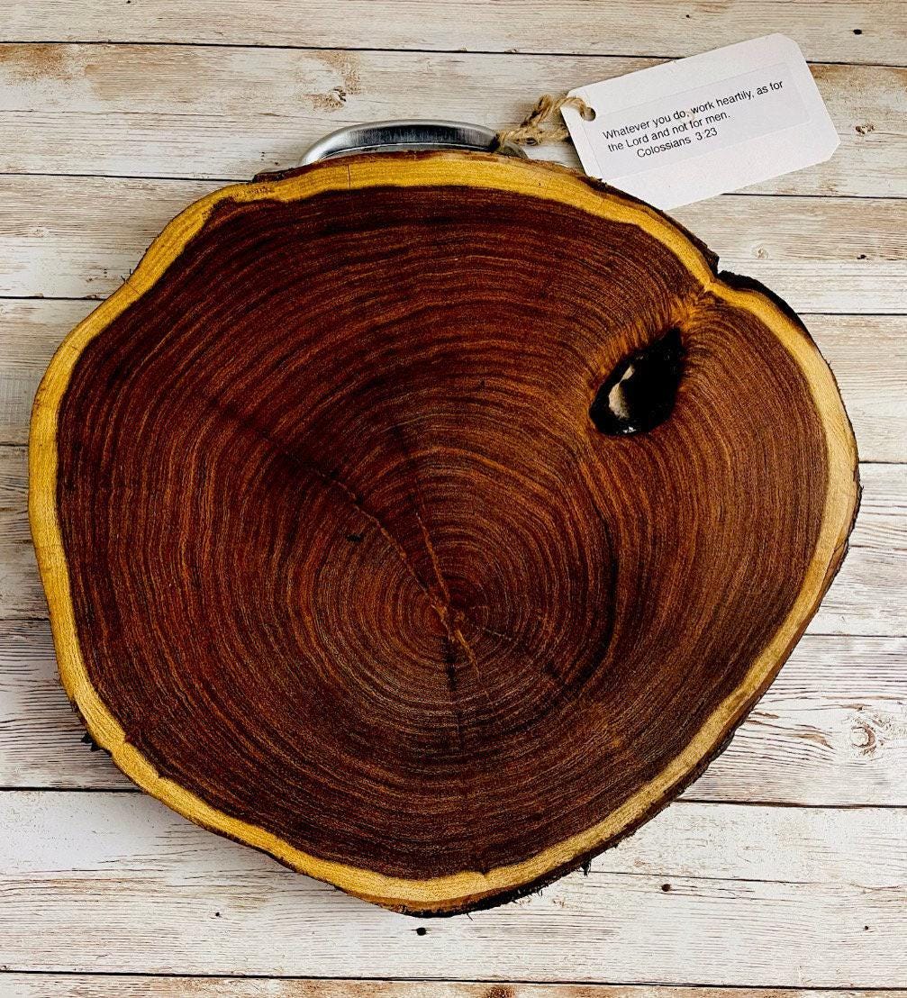 Artisan Handmade Mesquite Wood Board for Cutting Cheese or Charcuterie Board Tabla para Cortar Mexicana