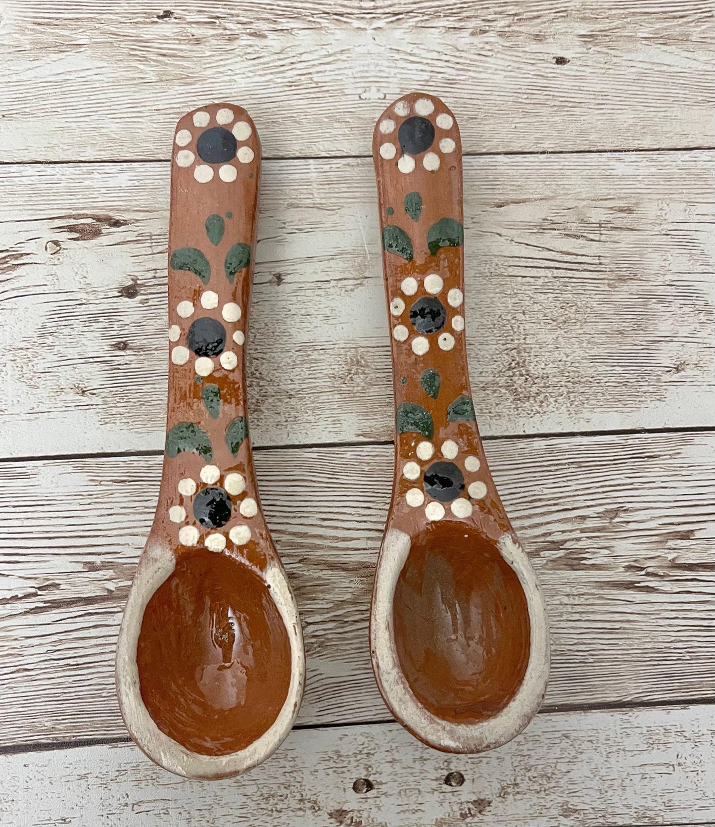Mexican Terracotta Spoons Cucharas de Barro Mexicano