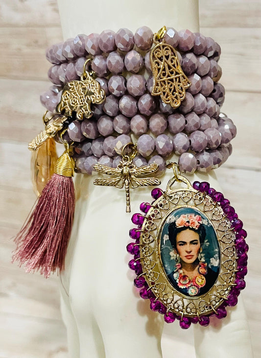 Handmade Mexican Frida Kahlo Artesanal Bracelets Set of 7 Beaded Bracelets Semanario Artesanal Mexicano de Frida Kahlo 7 Pulseras