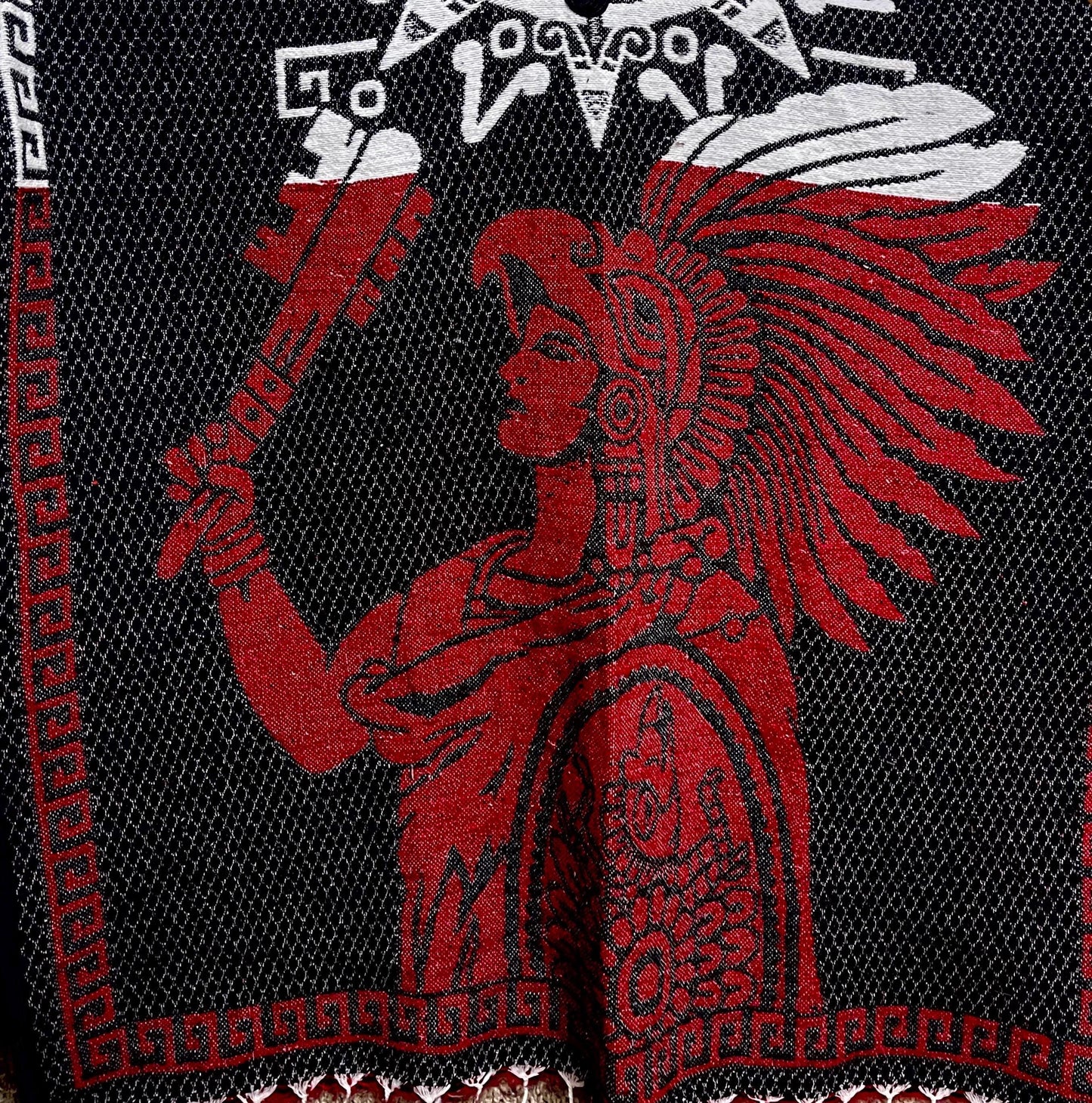 Mexican Poncho Aztec Calendar Poncho Gavan Calendario Azteca con Amor Eterno