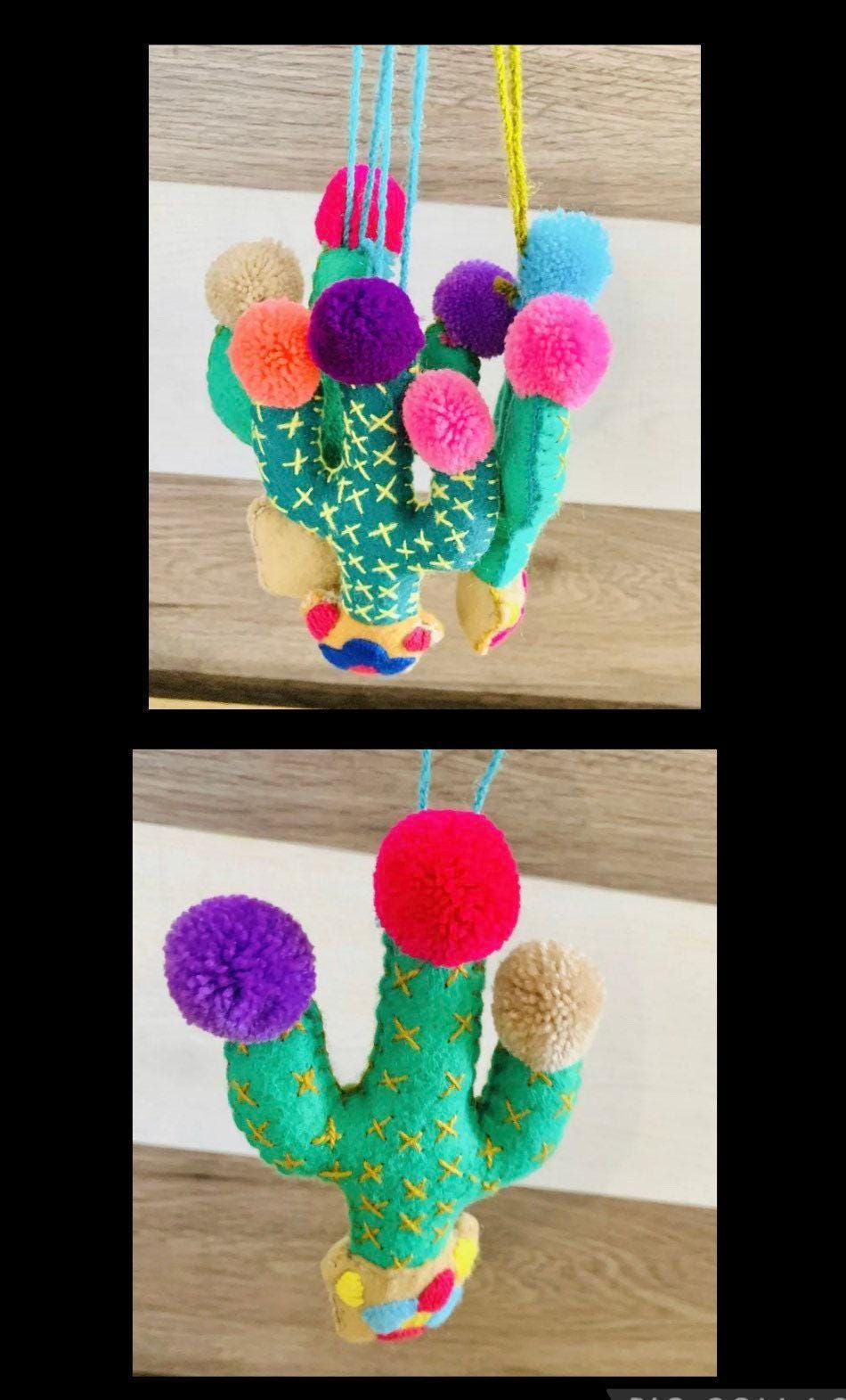 Mexican Tree Ornaments Pompom, Tassel Accessory Charms Keychains Bag Accessories Pompones