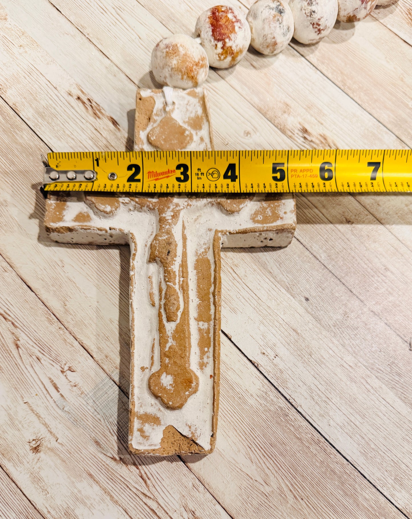 Mexican Large Ceramic Rosary Rustic Farmhouse Decor Rosario Mexicano Grande de Ceramica