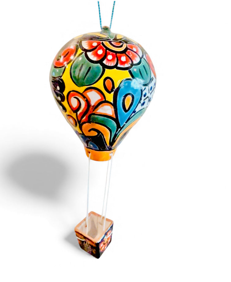 Mexican Talavera Hot Air Ballon Ceramic Hanging Decor Globo Aerostático Mexicano de Talavera Globo de Aire