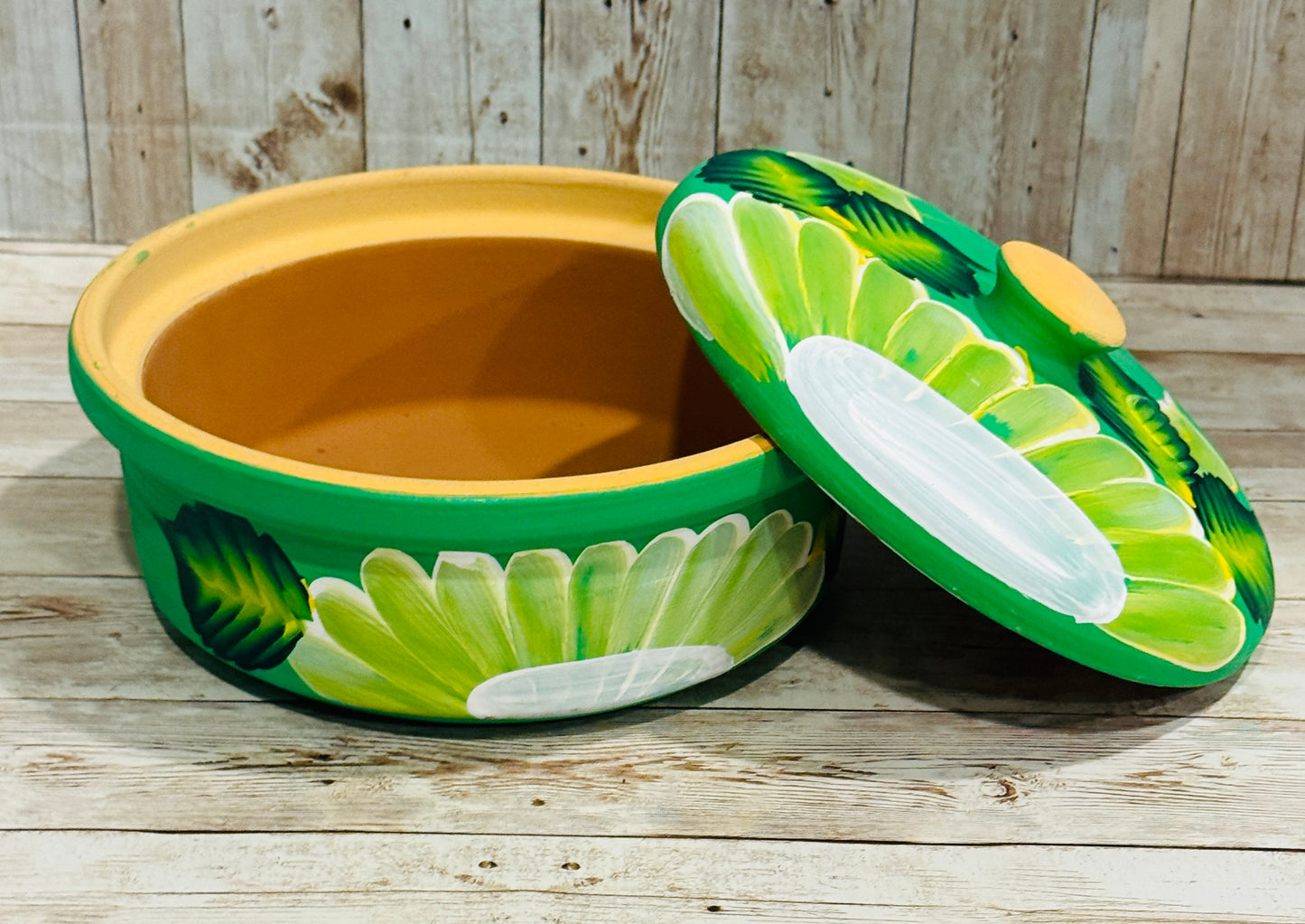 Tortillero oh Cazuela de Barro Mexicano Mexican Terra Cota Tortilla Warmer or Casserole