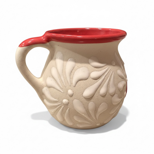 Terra Cotta Mexican Love Pottery Coffee Tea Mugs Tazas de Barro Artesanales  Mexicana Love