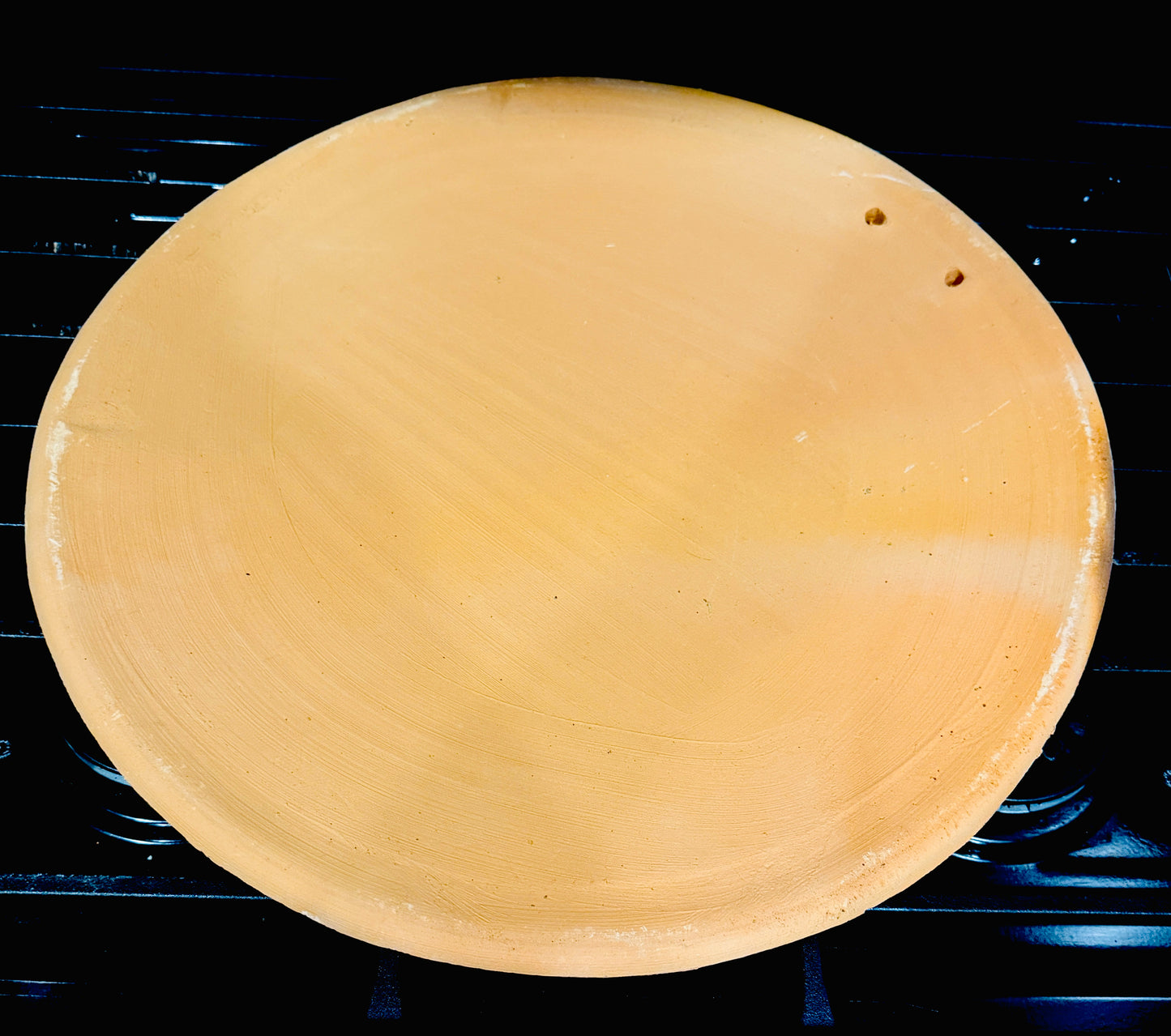 Authentic Mexican Terracotta 13 in Grill Handmade Clay Grill Comal de Barro Mexicano de 13 pulgadas Comal Tradicional Tortillas Quesadillas