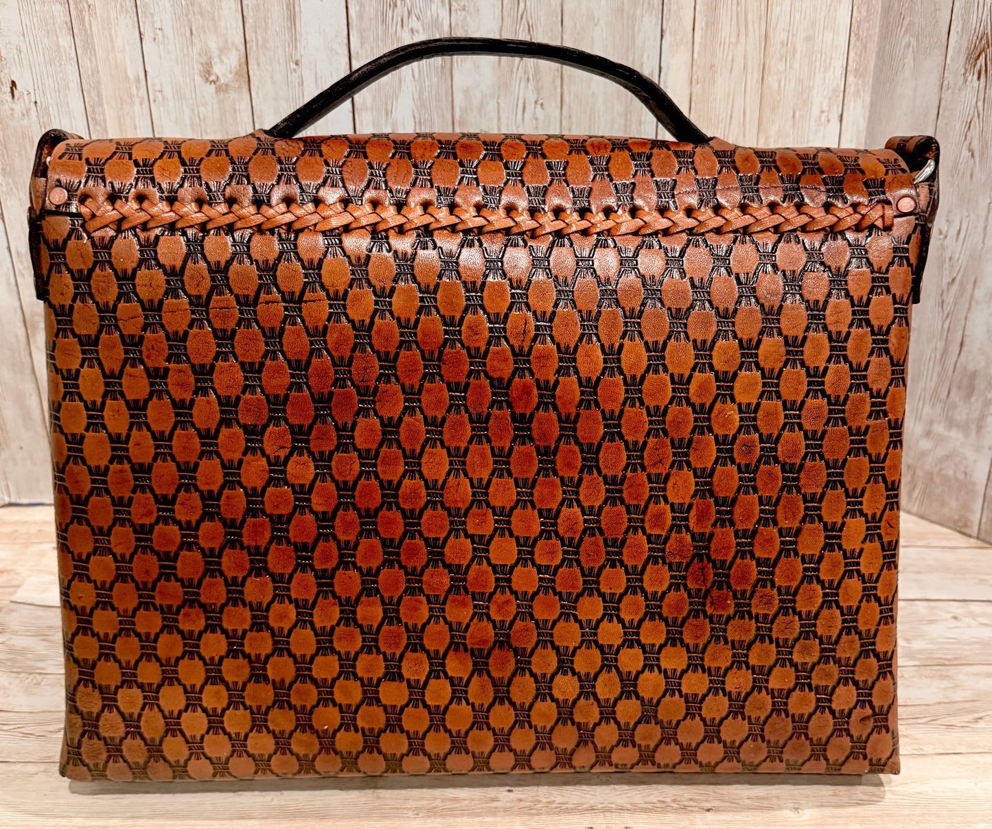 Unisex Leather Handmade Portfolio Leather Business Briefcase Mexican Artesanal Satchel Portafolio Artesanal de Piel de Cuero Amartillado