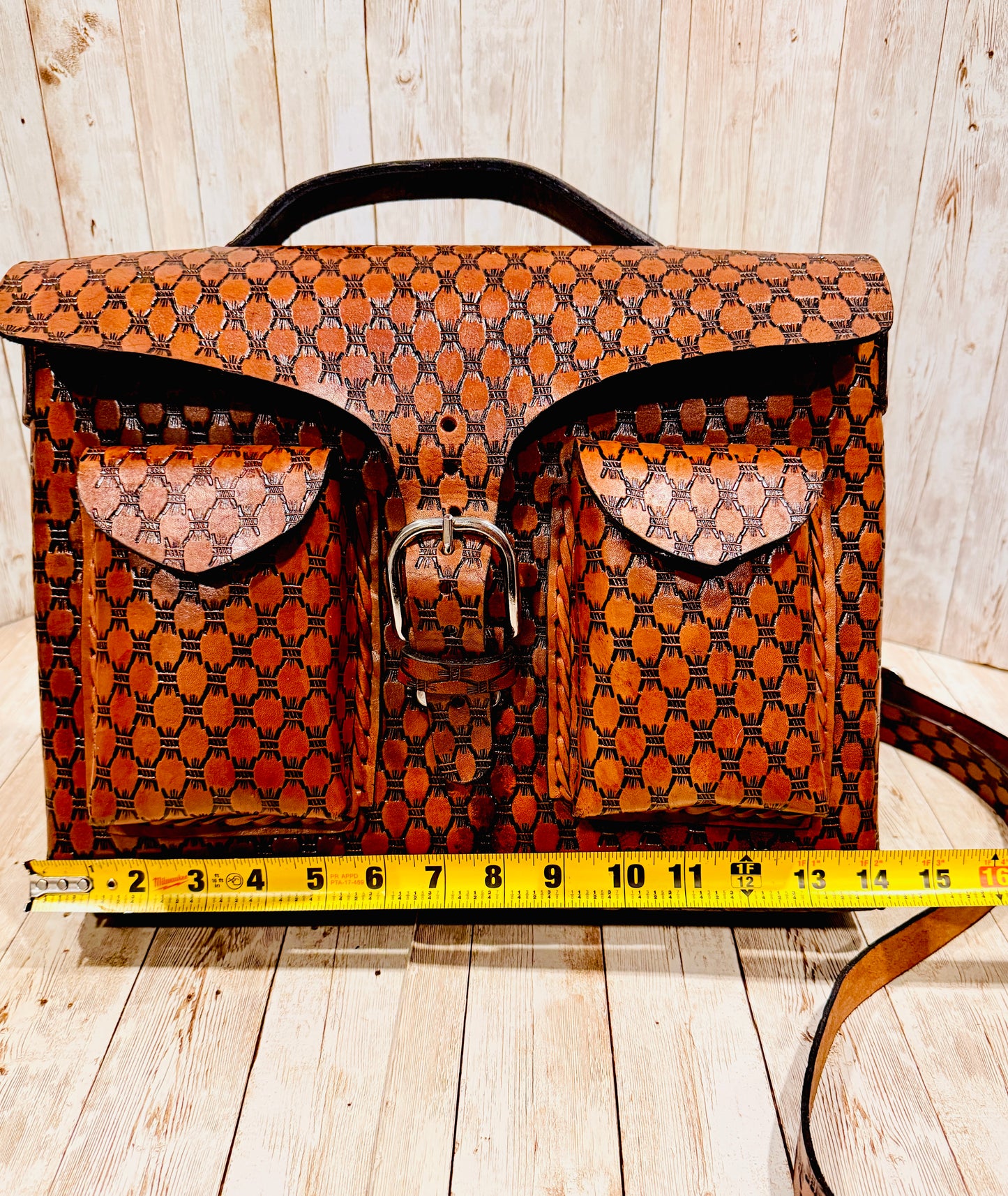 Unisex Leather Handmade Portfolio Leather Business Briefcase Mexican Artesanal Satchel Portafolio Artesanal de Piel de Cuero Amartillado