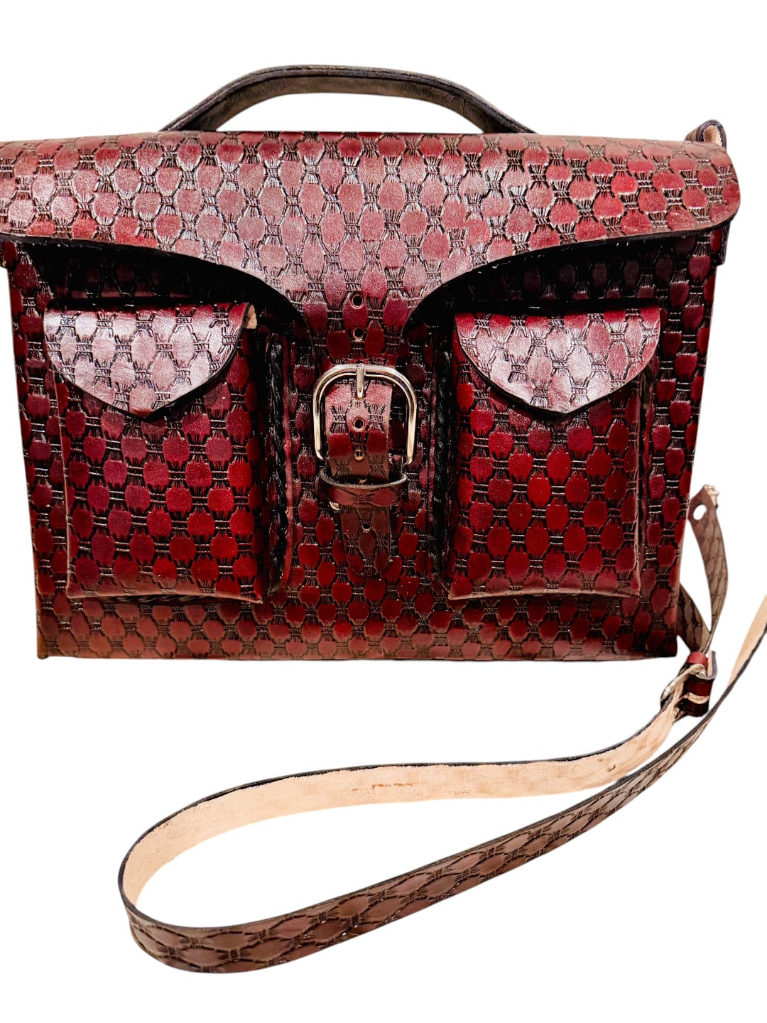 Unisex Leather Handmade Portfolio Leather Business Briefcase Mexican Artesanal Satchel Portafolio Artesanal de Piel de Cuero Amartillado