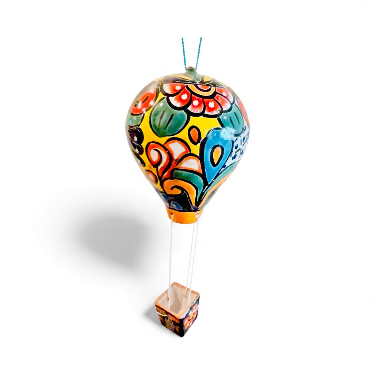 Mexican Talavera Hot Air Ballon Ceramic Hanging Decor Globo Aerostático Mexicano de Talavera Globo de Aire