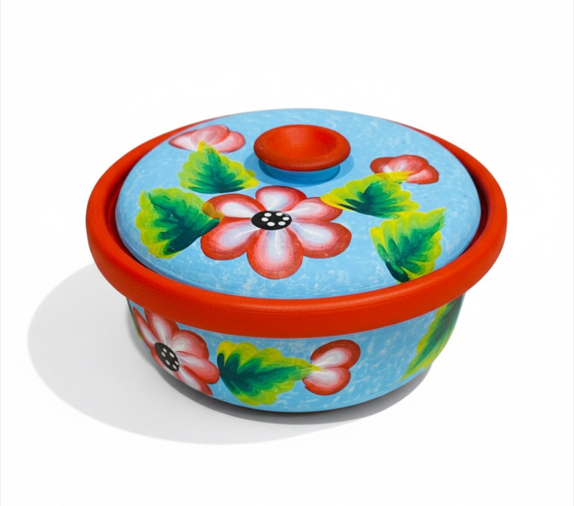 Tortillero oh Cazuela de Barro Mexicano Mexican Terra Cota Tortilla Warmer or Casserole