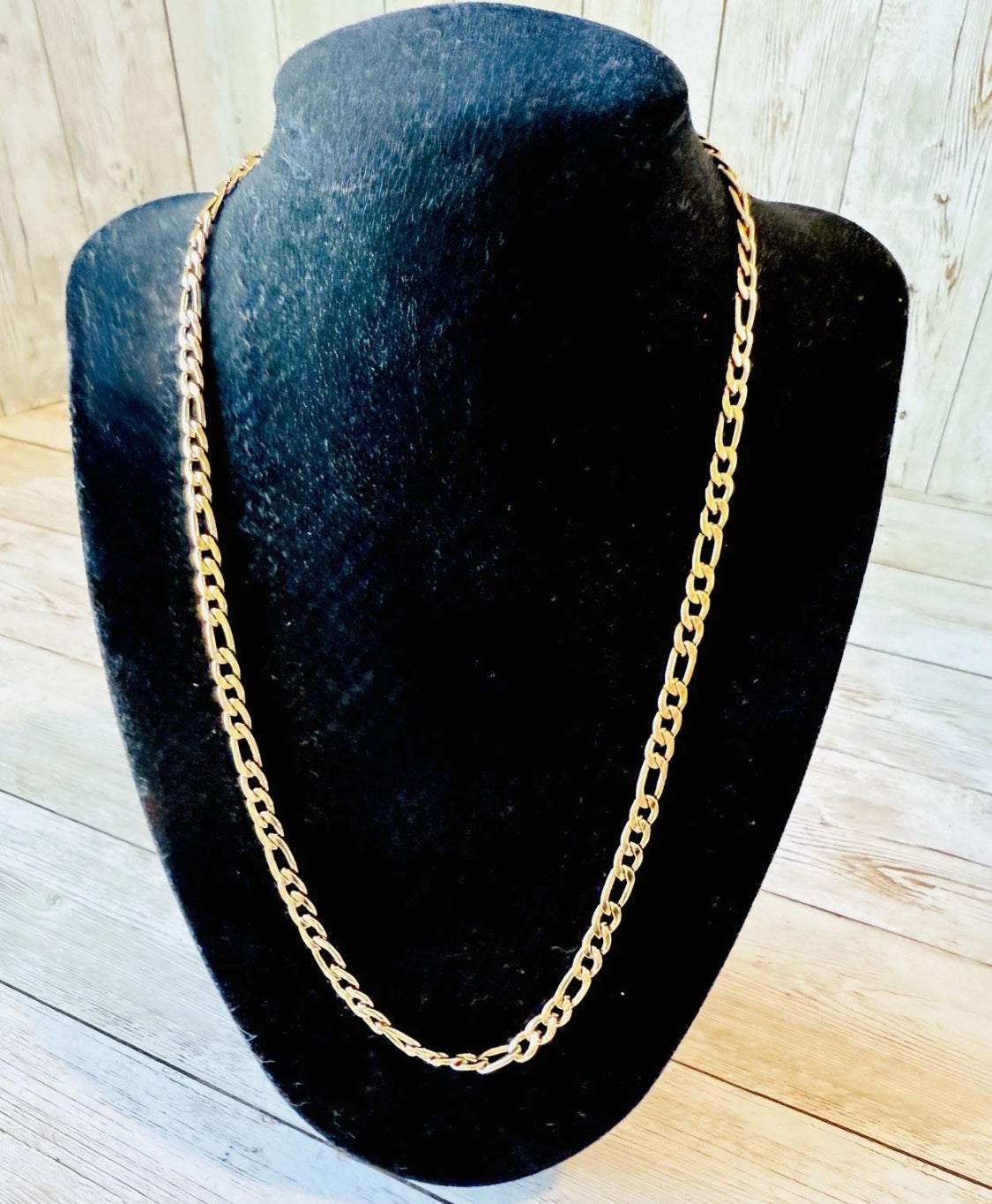 Stainless Steel Gold Tone Necklace Cadena Acero Inoxidable Tono Oro