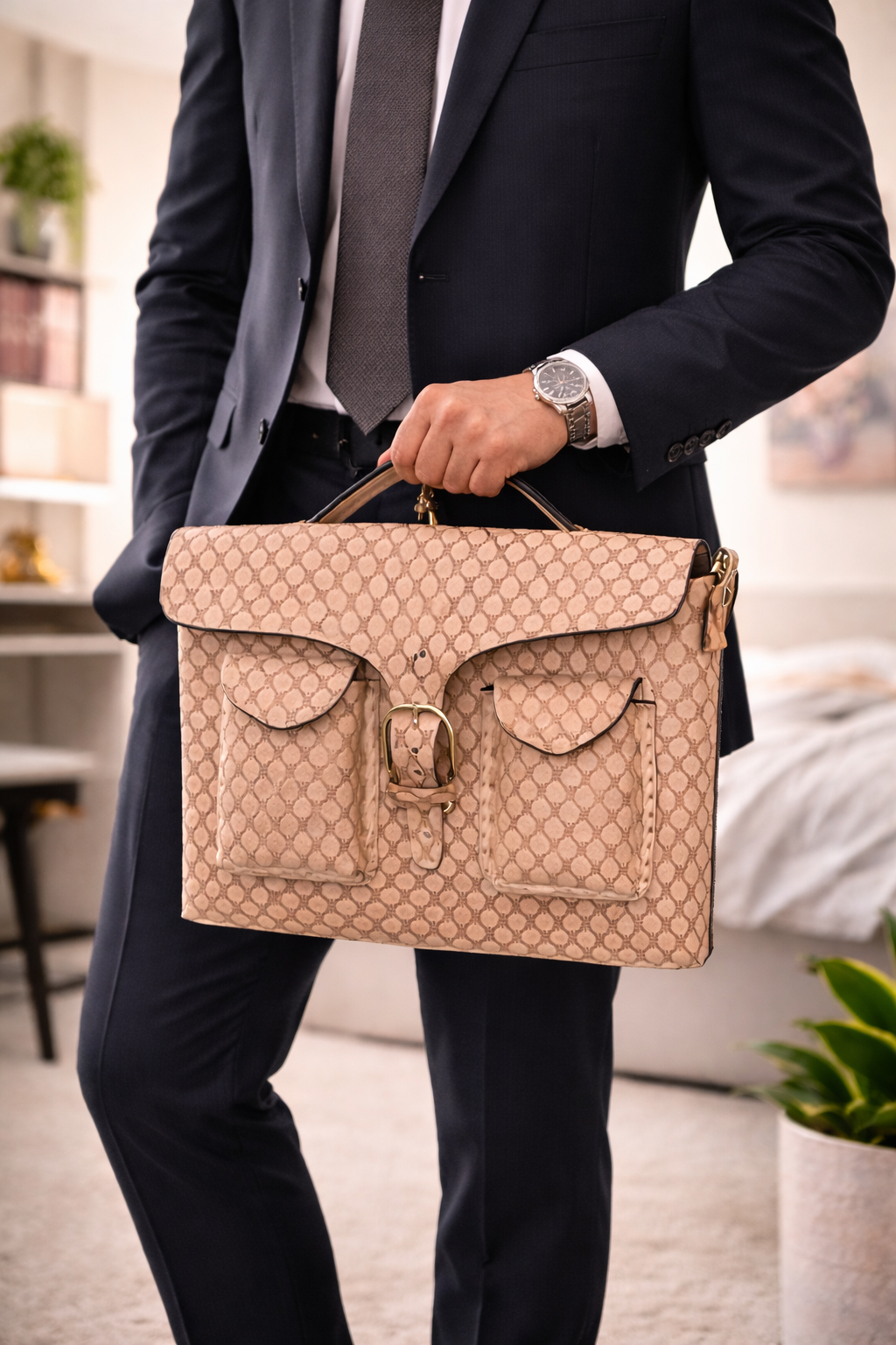 Unisex Leather Handmade Portfolio Leather Business Briefcase Mexican Artesanal Satchel Portafolio Artesanal de Piel de Cuero Amartillado