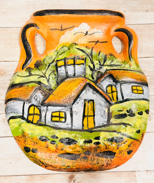 Mexican Terra Cota Wall Decor Jarron Colgante Mexicano de Barro