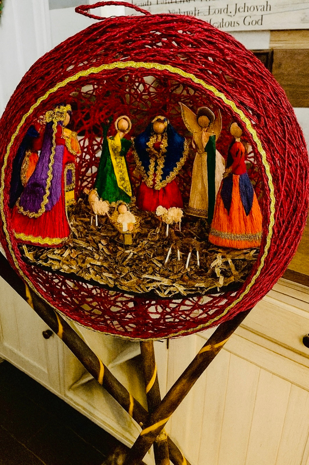 Corn Husk Nativity Set Nacimiento Navideño de Hoja de Maiz