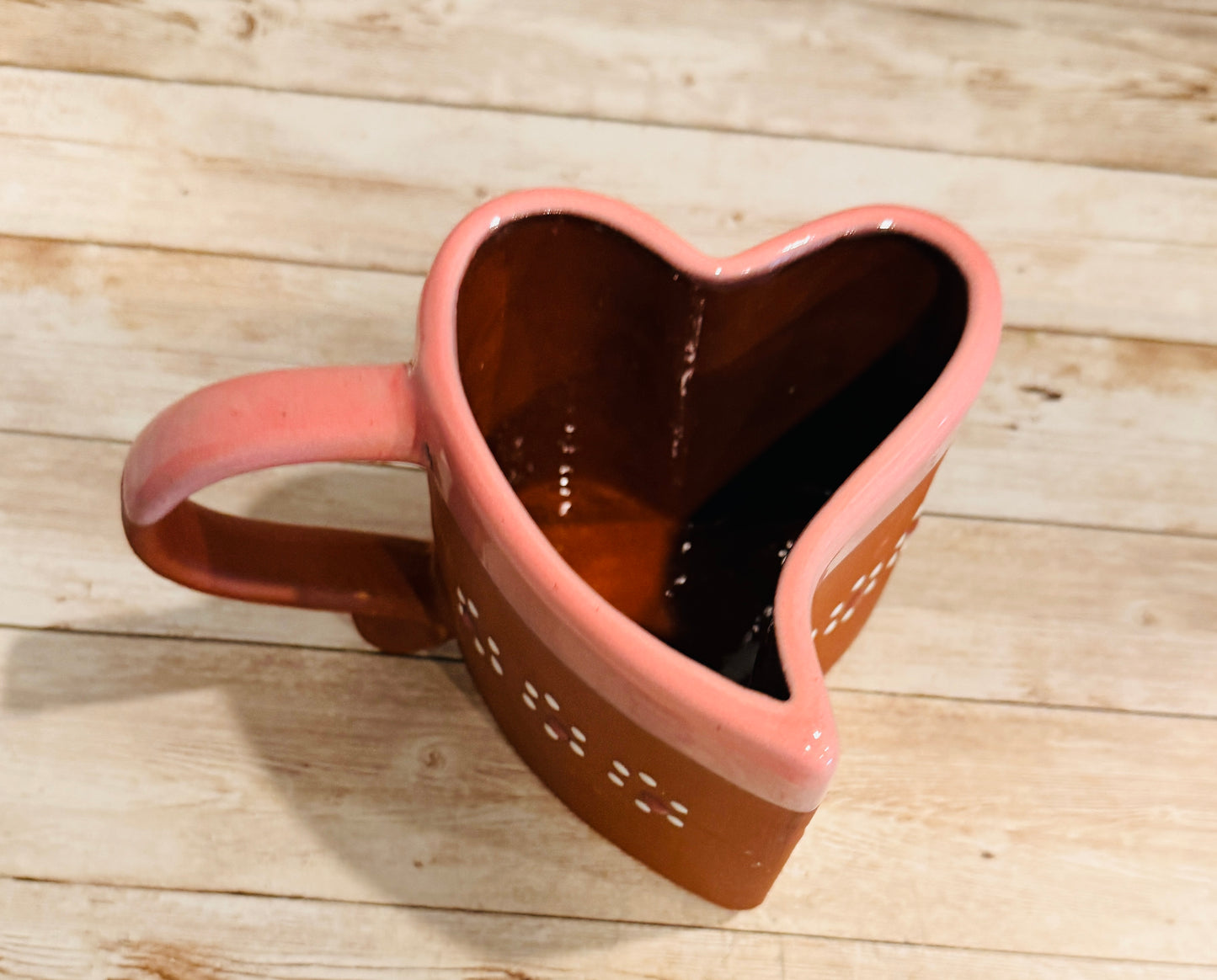Tazas Forma Corazon de Barro Mexicano Mexican Terracota Heart Shaped Mugs