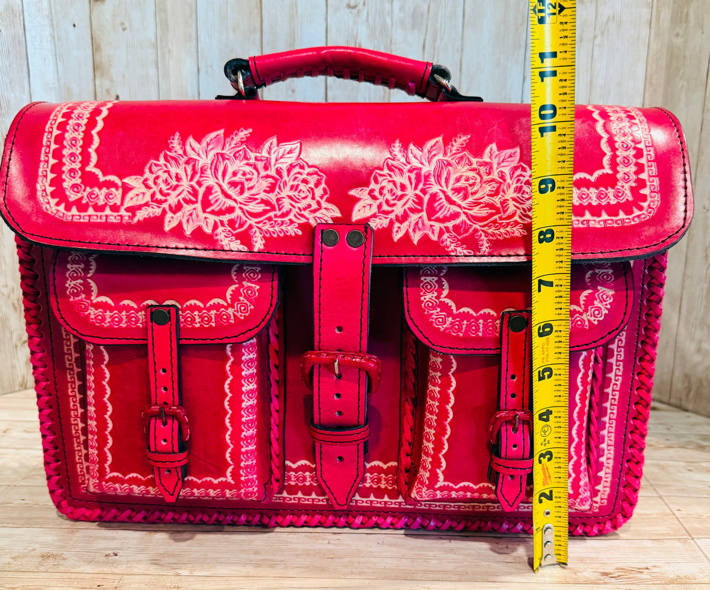 Unisex Leather Handmade Portfolio Leather Business Briefcase Mexican Artesanal Satchel Portafolio Artesanal de Piel de Cuero Amartillado