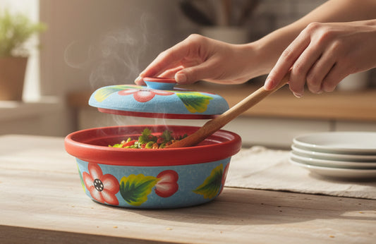 Tortillero oh Cazuela de Barro Mexicano Mexican Terra Cota Tortilla Warmer or Casserole