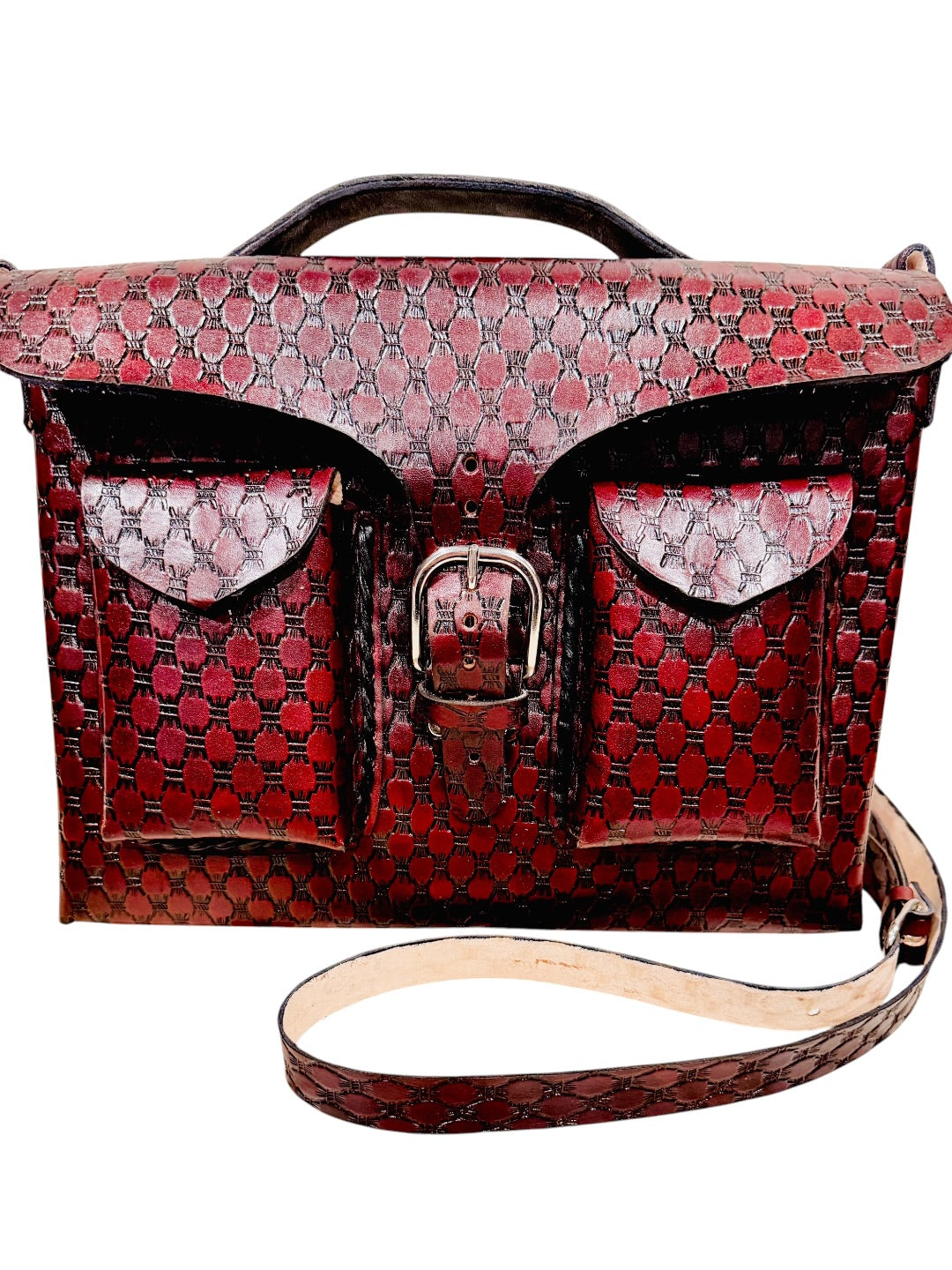 Unisex Leather Handmade Portfolio Leather Business Briefcase Mexican Artesanal Satchel Portafolio Artesanal de Piel de Cuero Amartillado