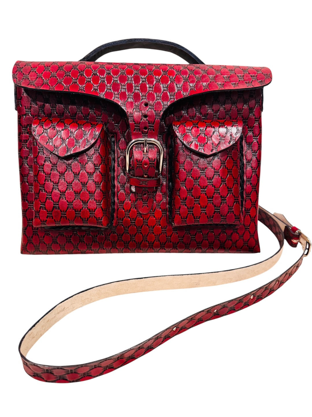 Unisex Leather Handmade Portfolio Leather Business Briefcase Mexican Artesanal Satchel Portafolio Artesanal de Piel de Cuero Amartillado