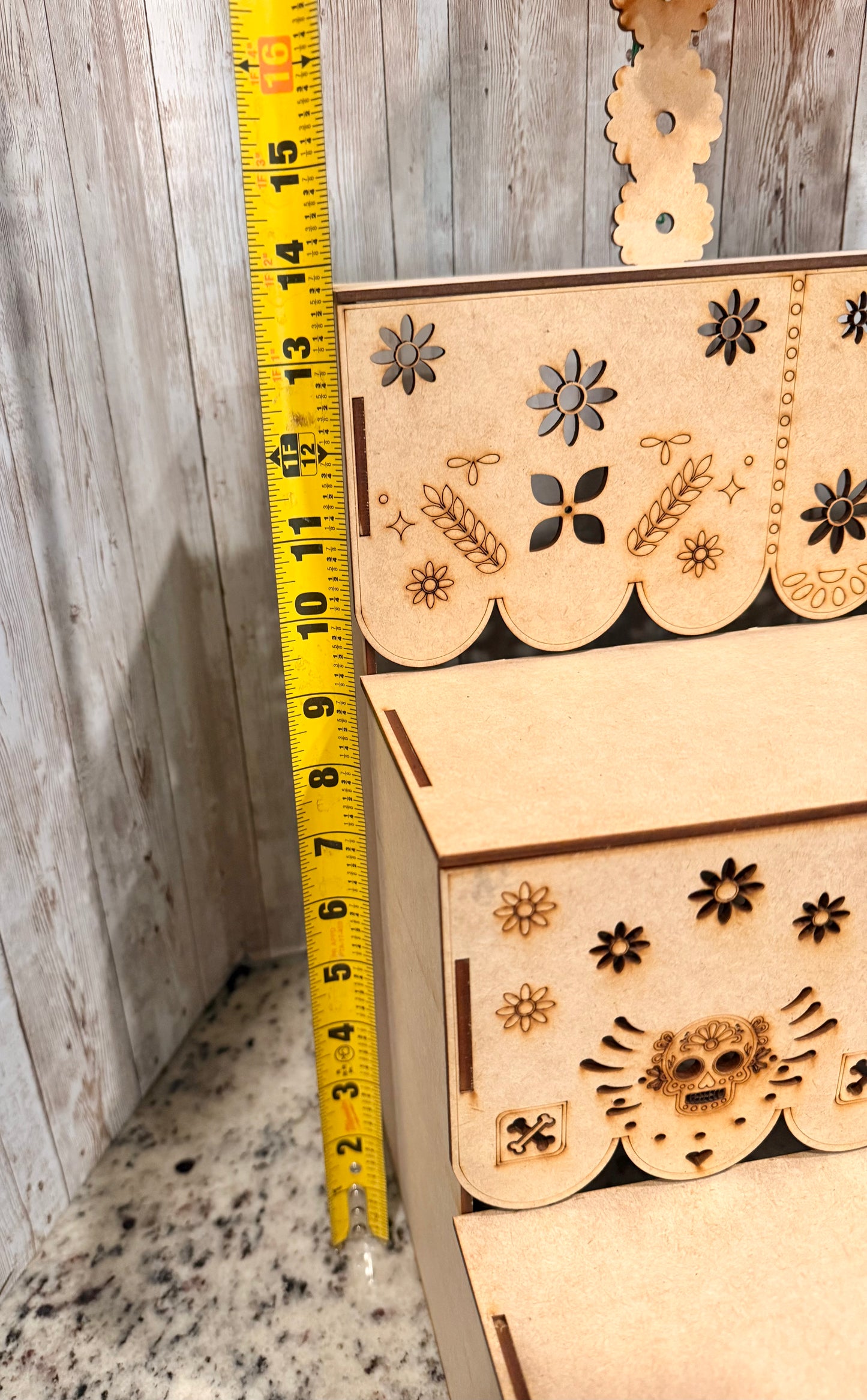 Altar de Madera para Ofrenda de Dia De Los Muertos Day of the Dead Wood Offering Altar