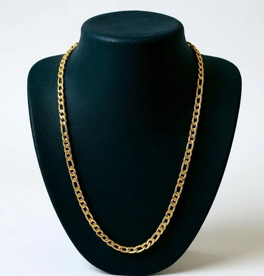 Stainless Steel Gold Tone Necklace Cadena Acero Inoxidable Tono Oro