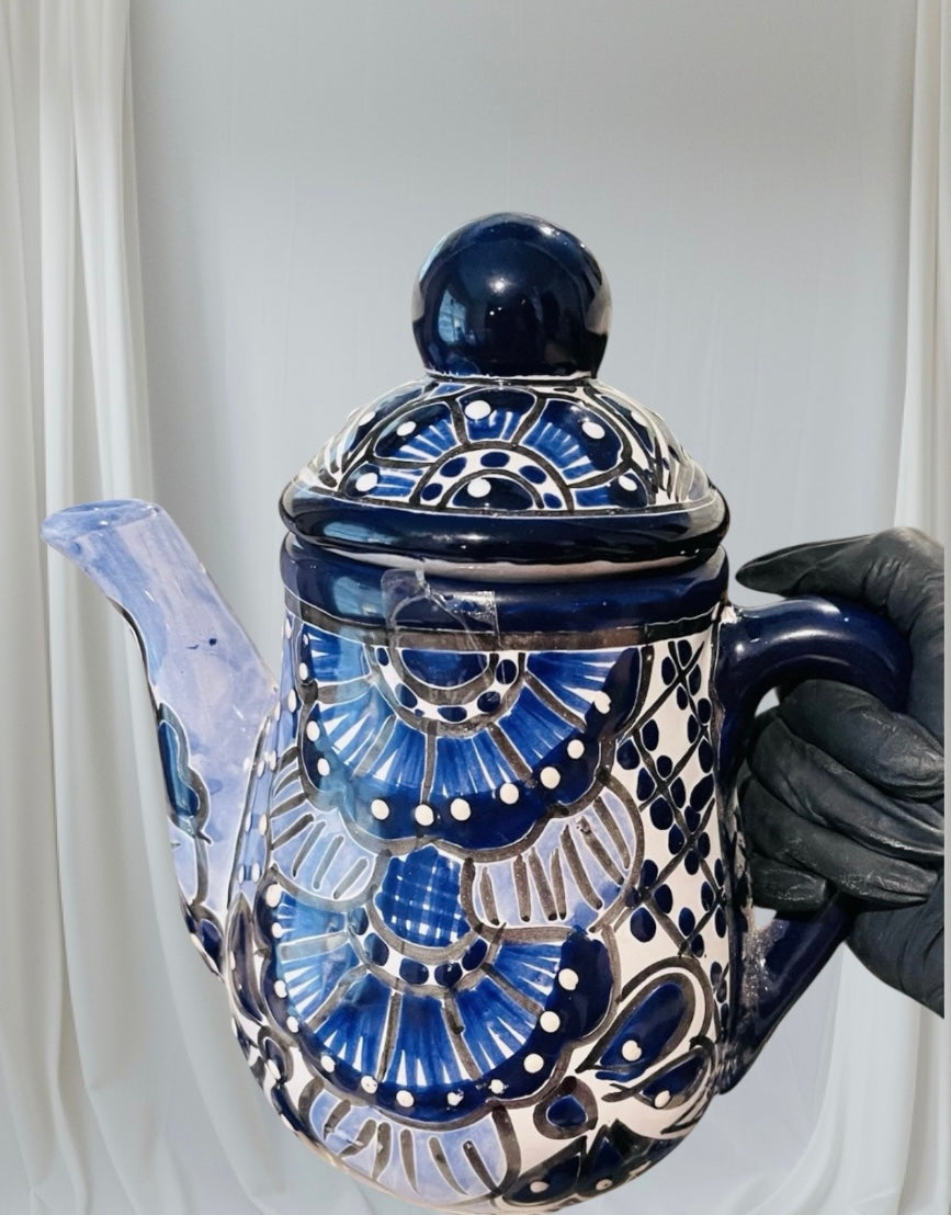 Mexican Talavera Tea Coffee Set Drinkware With 6  Mugs Sugar Bowl Talavera Mexicana de Cafe/Te con Tazas Platos Azucarera y Tetera