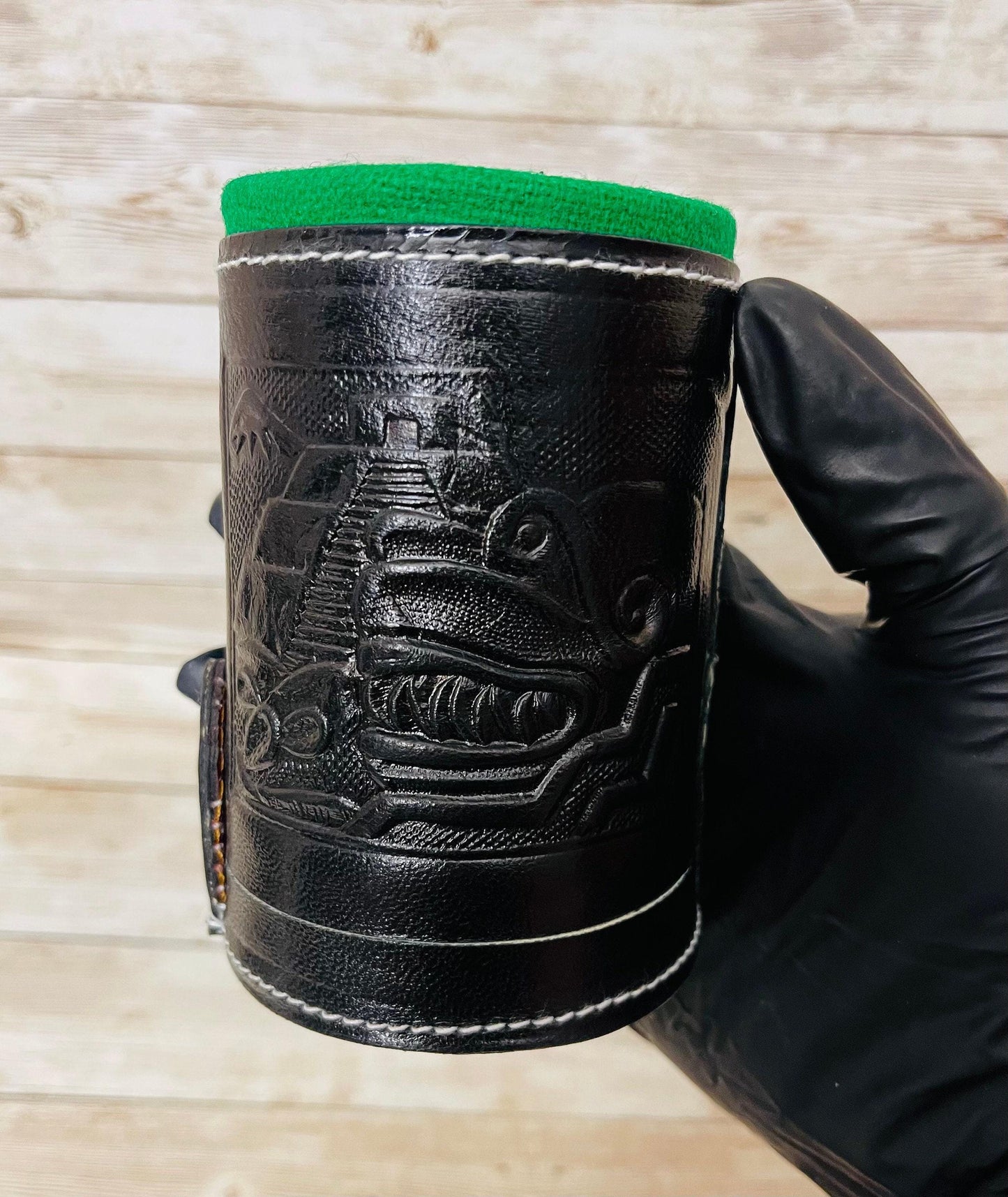 Cubilete Mexicano Poker Dice Cup Leather Engraved
