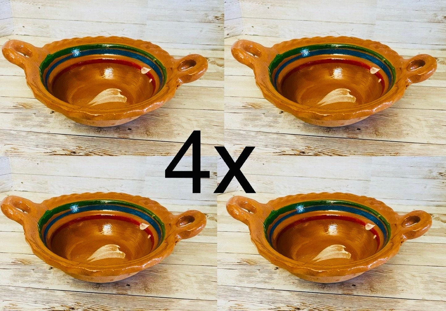 Terra Cota Mexican Clay Bowls  Platos Tazones de Barro