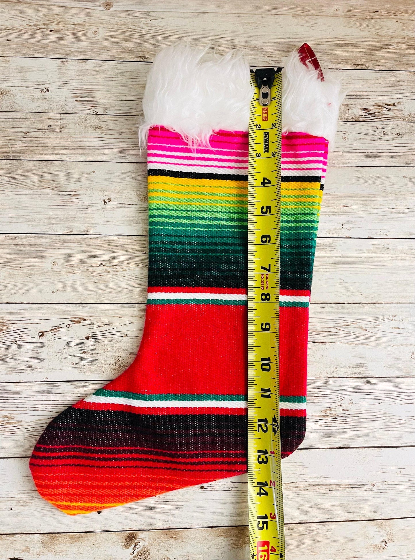 Mexican Sarape Stocking Calzeton Navideños De Sarape Mexicano