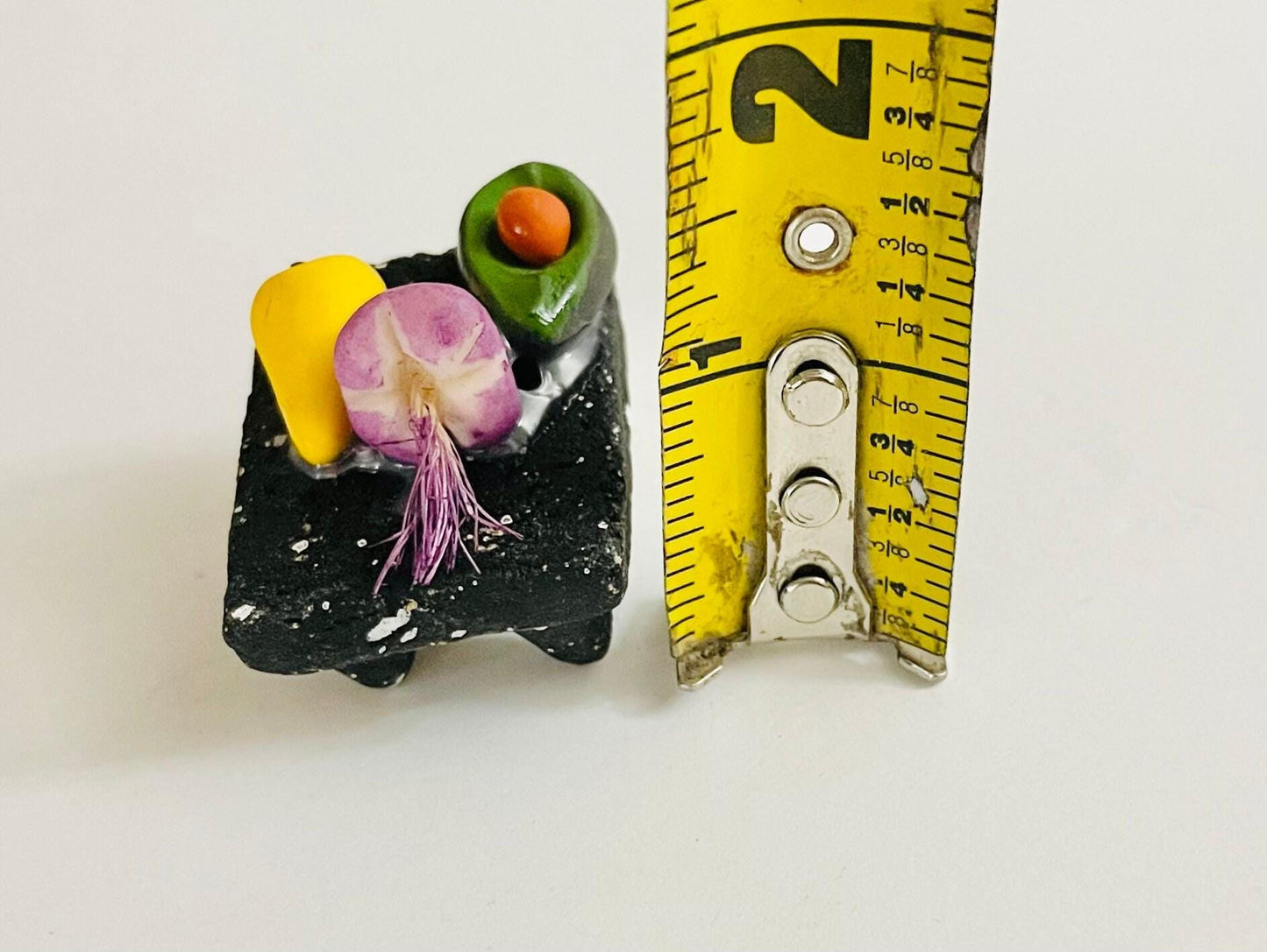 2 Miniature Mexican Mortal Molcajete & Metate 2 Mini Molcajete y Metate