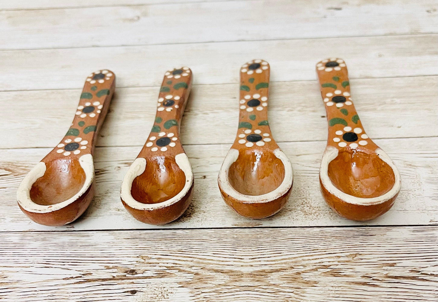 Mexican Terracotta Spoons Cucharas de Barro Mexicano