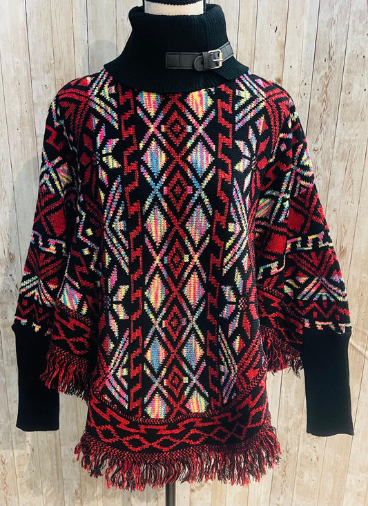 Mexican Artesenal Mañanita Poncho Jorongo Capa Mexicana Artesanal