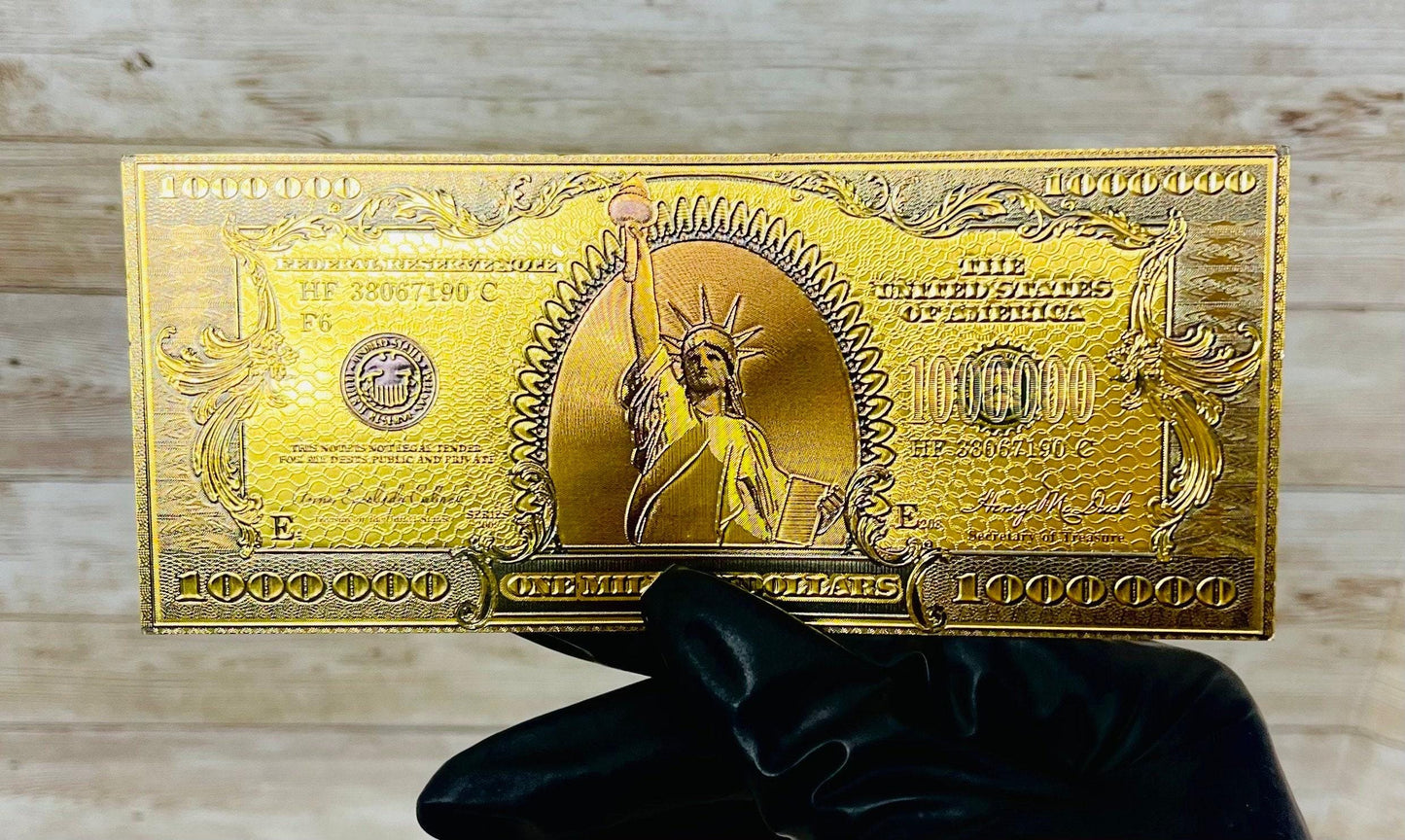 3 Billetes de Amuleto Ley De Attraccion Dinero 1 Billete de Millon, 1 Billete de Cien 1 Billete de 2 Amulet Law Of Attraction Money Bills