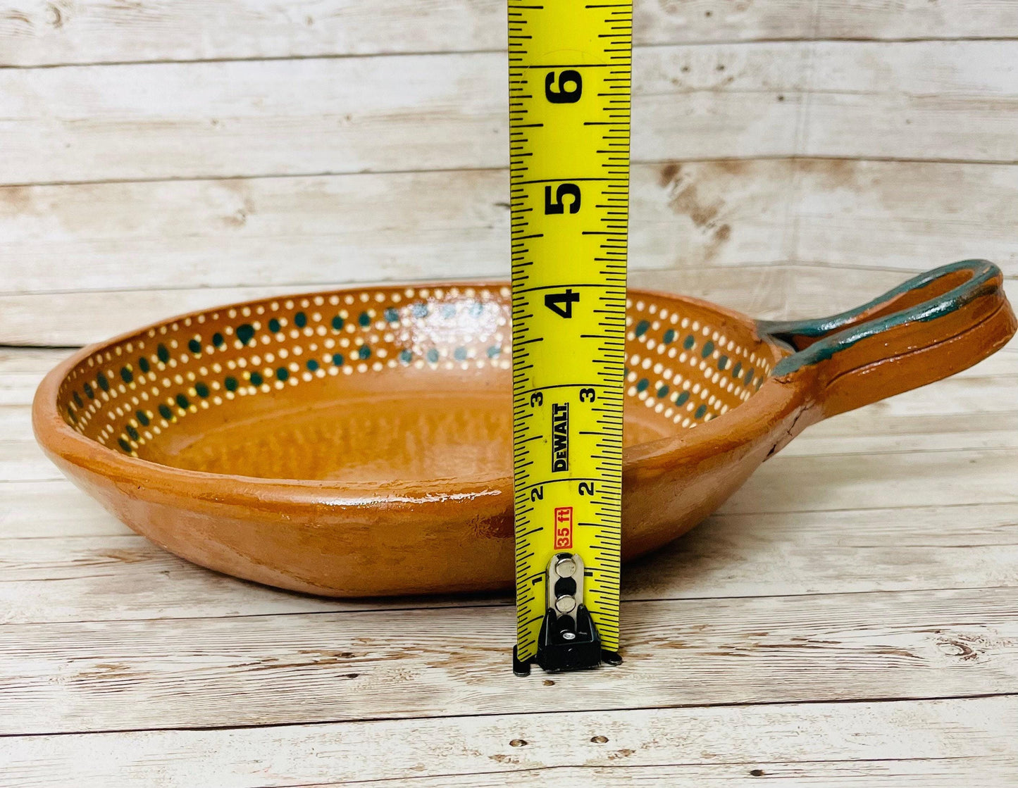 Sarten de Barro Mexicano 11 Pulgadas Mexican Terracotta Frying Pan 11 Inches
