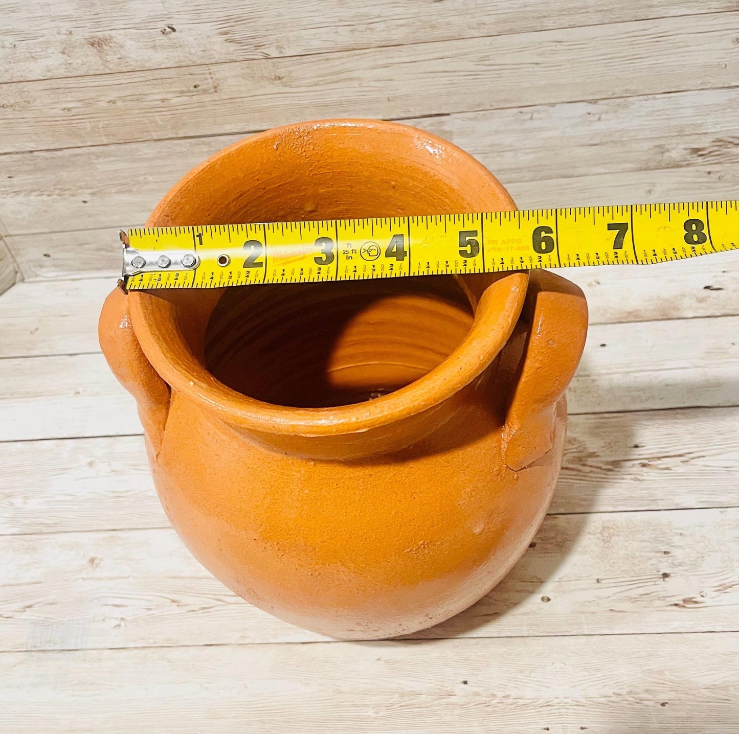 Mexican 2 Liter Terra Cota Pot Olla de Barro Mexicana de 2 Litros