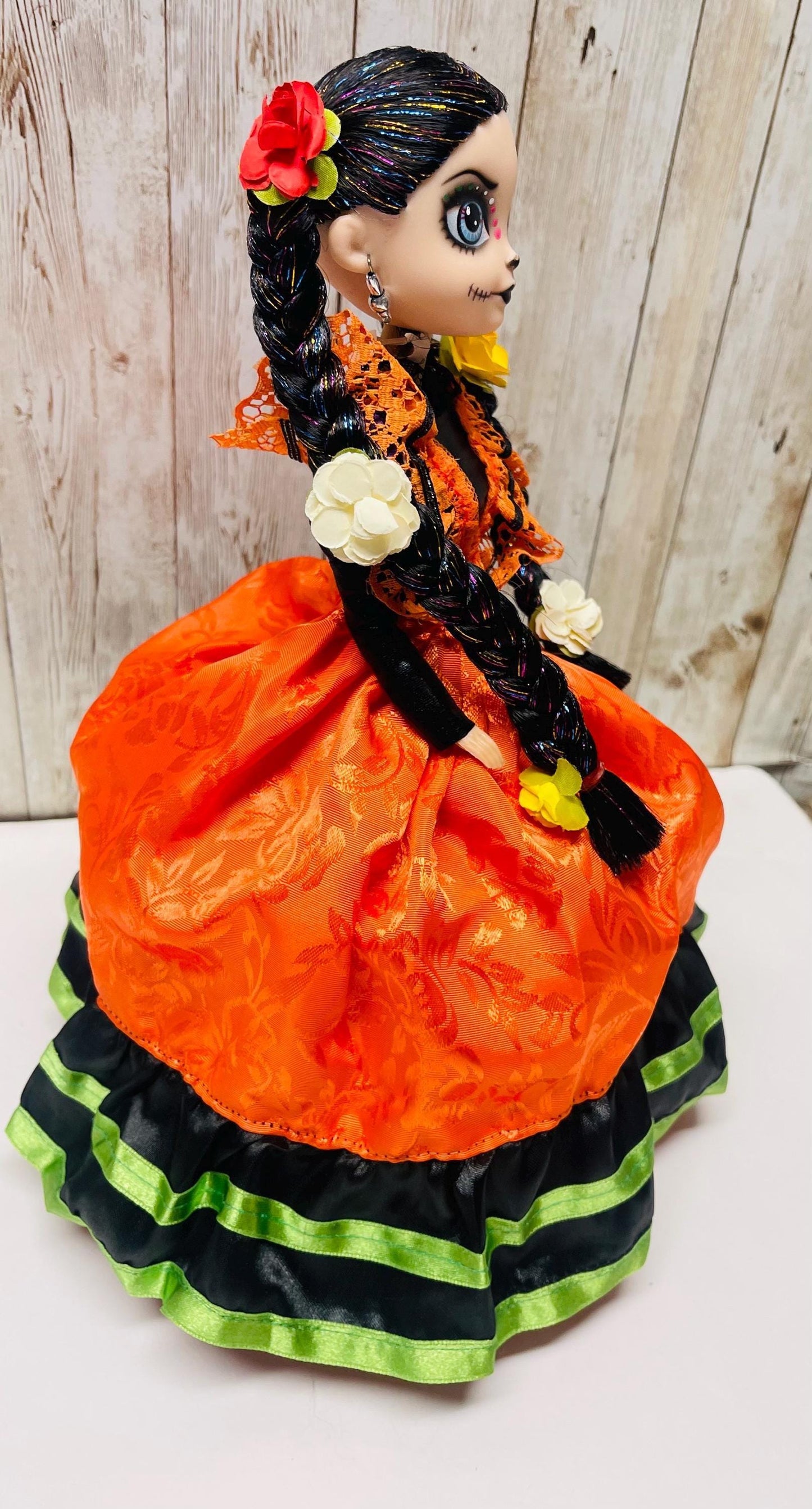 Day of the Dead Frida Kahlo Doll Catrina de Frida Kahlo Dia de Muertos