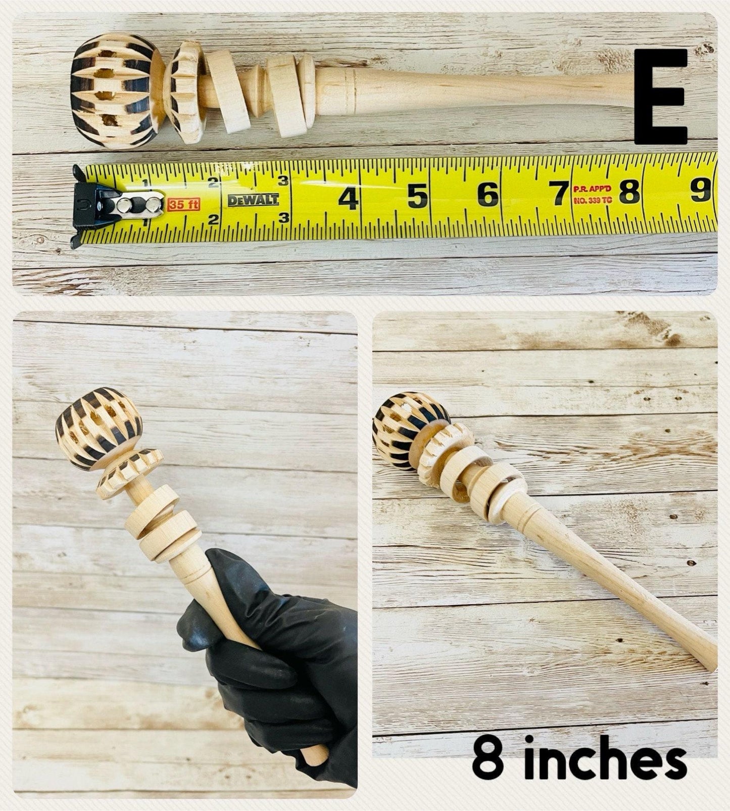 Mexican Wood Molinillo for Hot Chocolate 8. 9 and 13 inches Stirrer Molinillo Mexicano De Madera 8, 9 y 13  pulgadas