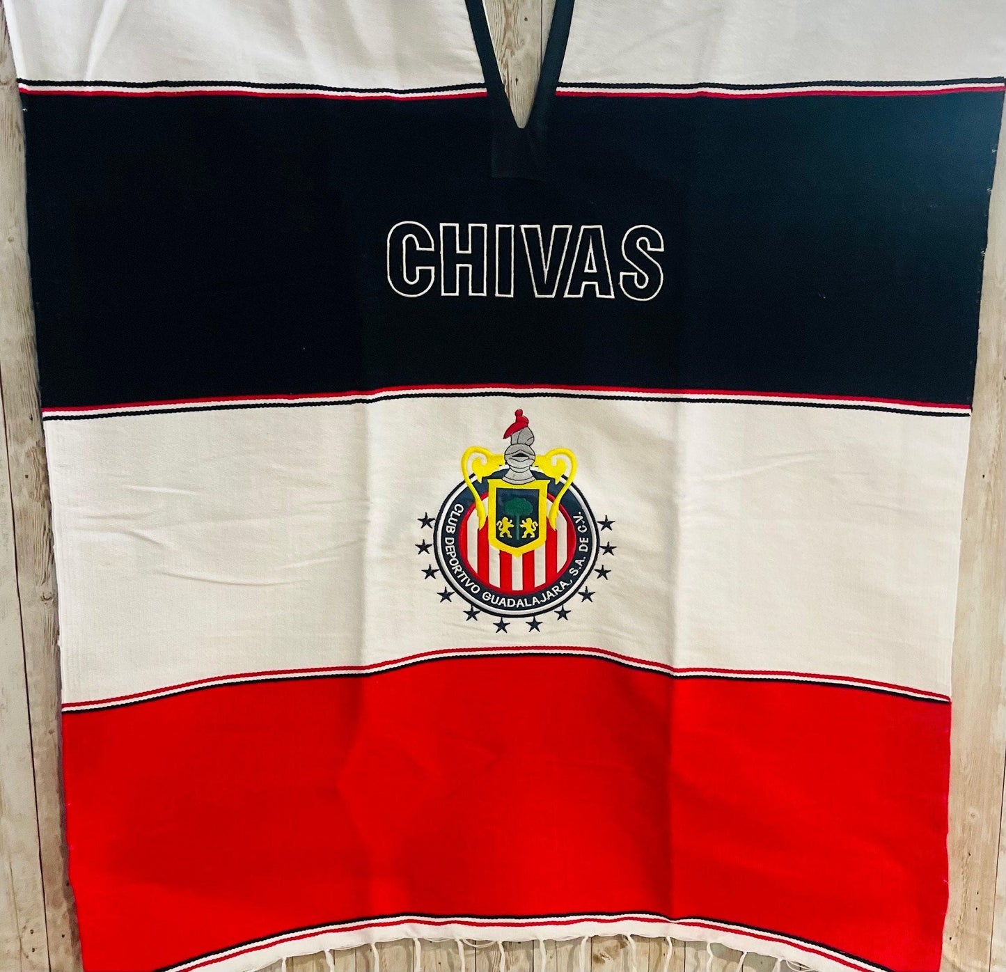 Poncho Mexicano de Guadalajara Chivas Poncho de Futbol Mexicano Mexican Soccer Poncho