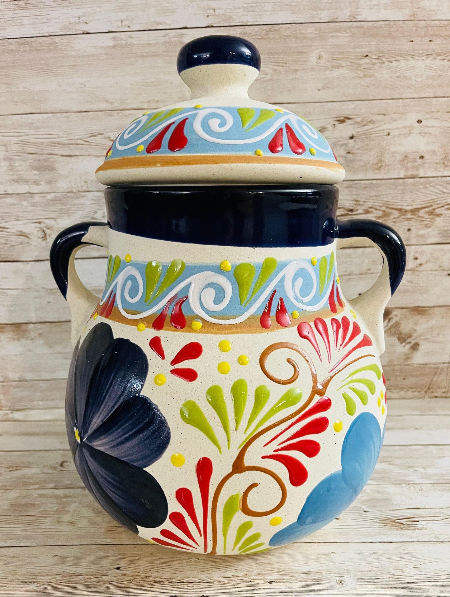Olla de Barro Frijolera con Tapa Lechera de Barro Y Salsero Soup Terracota Pot Salsa Bowl and Cofee Milk Jug