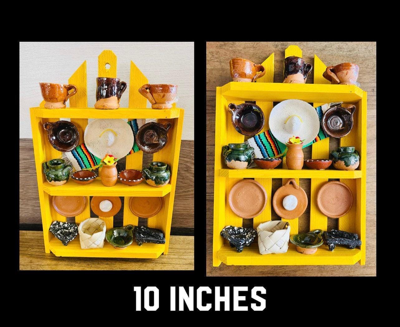 Mexican Kitchen Trasterito with Miniature Accessories Trasterito de Cocina con Accesorios en Miniatura