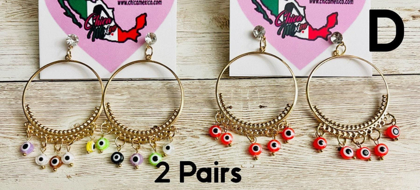 Evil Eye Earrings Aretes De Mal de Ojo