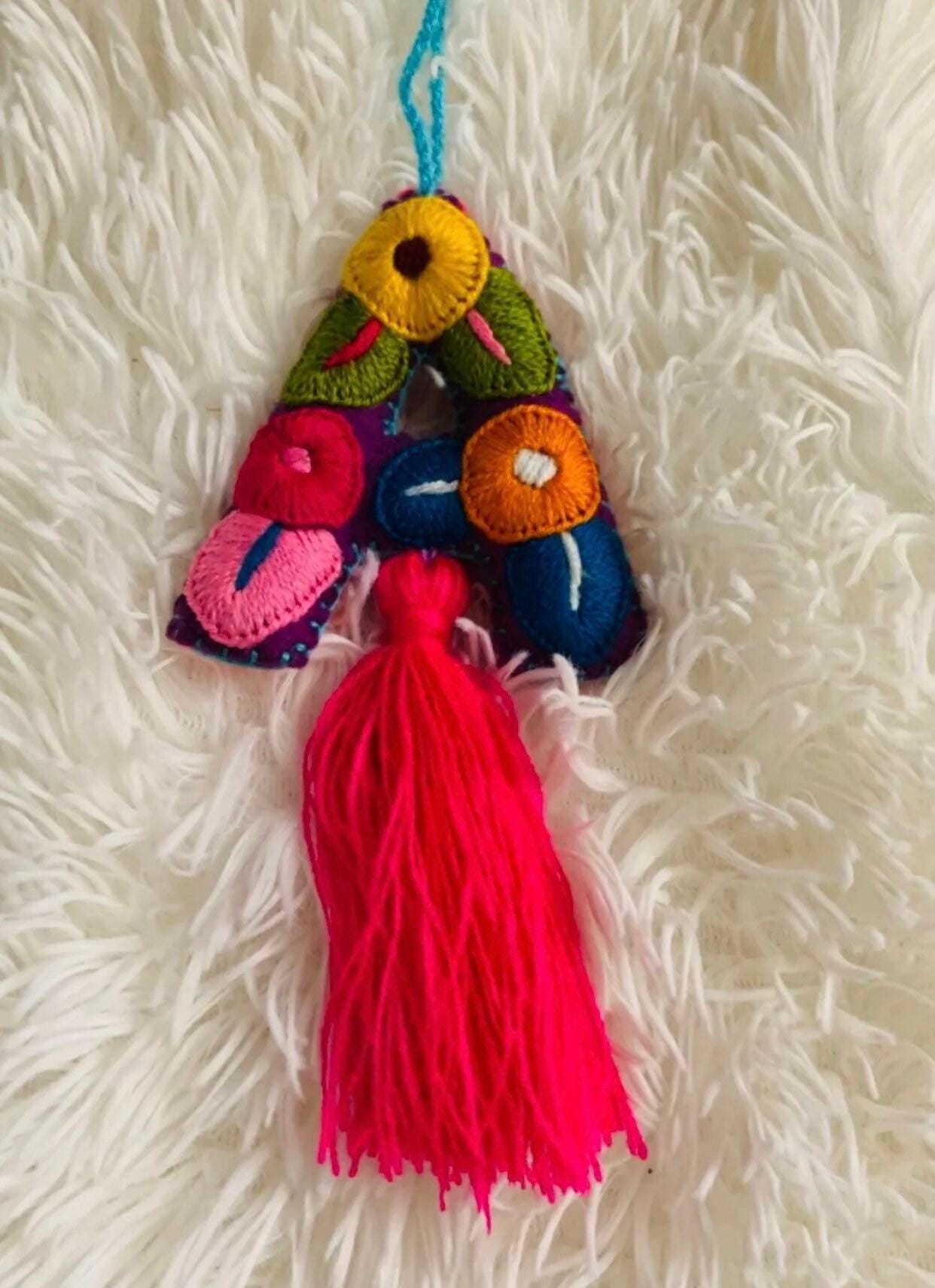 Handmade Alphabet Felt Letters Pompoms Ornaments Tassel Accessories Letras Decorativas