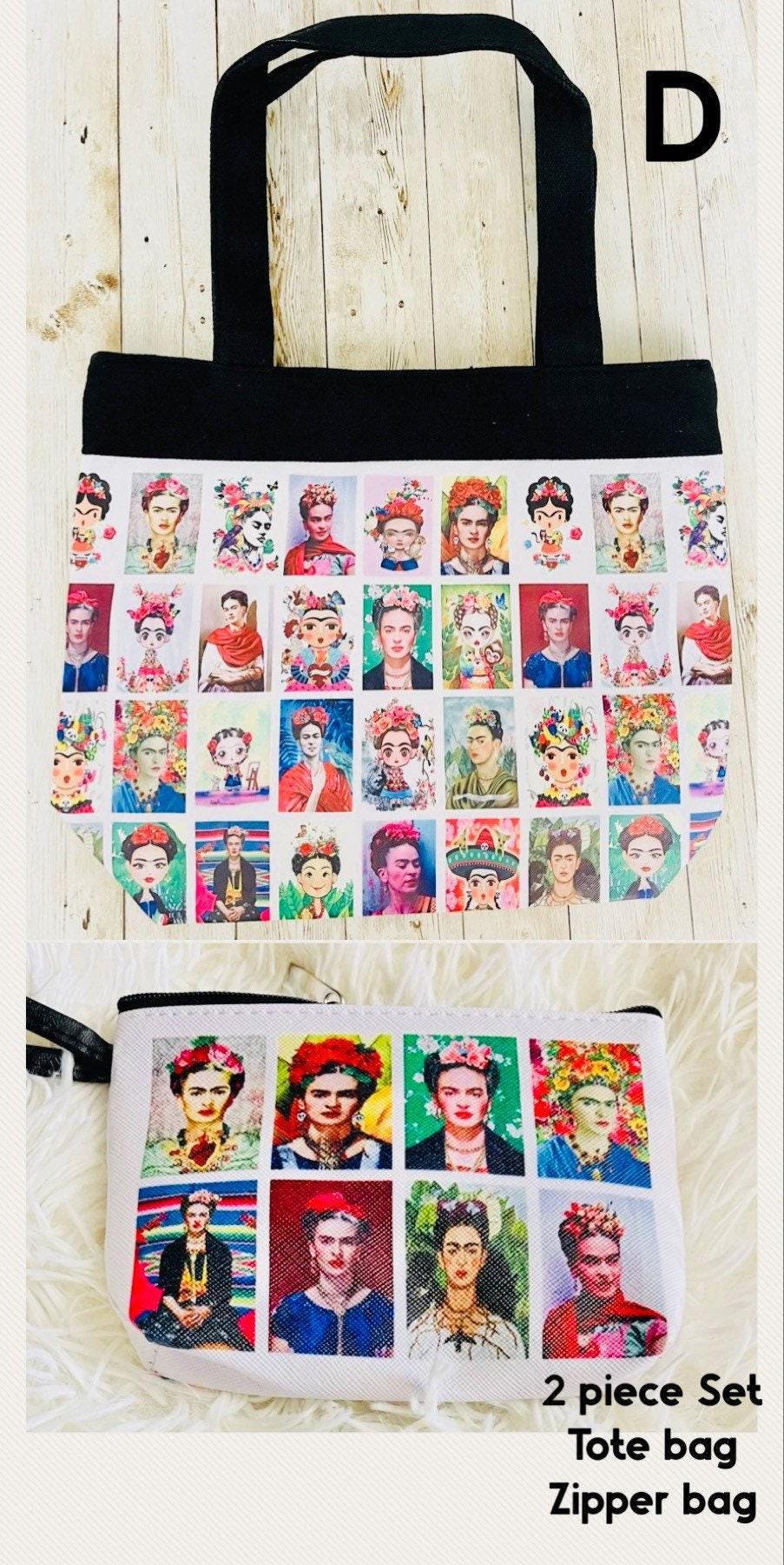 Mexican Frida Kahlo Tote Bag and Sets Bolsa Artesanal Mexicana Frida Kahlo con Accesorios